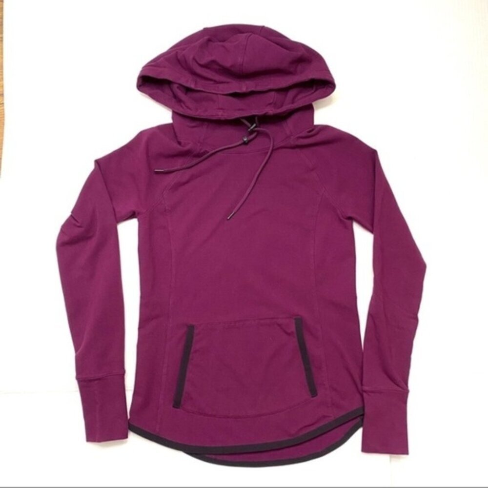 Athleta‎ Sentry Drawstring Hoodie in Maroon Women Size XXS - Picture 3 of 11